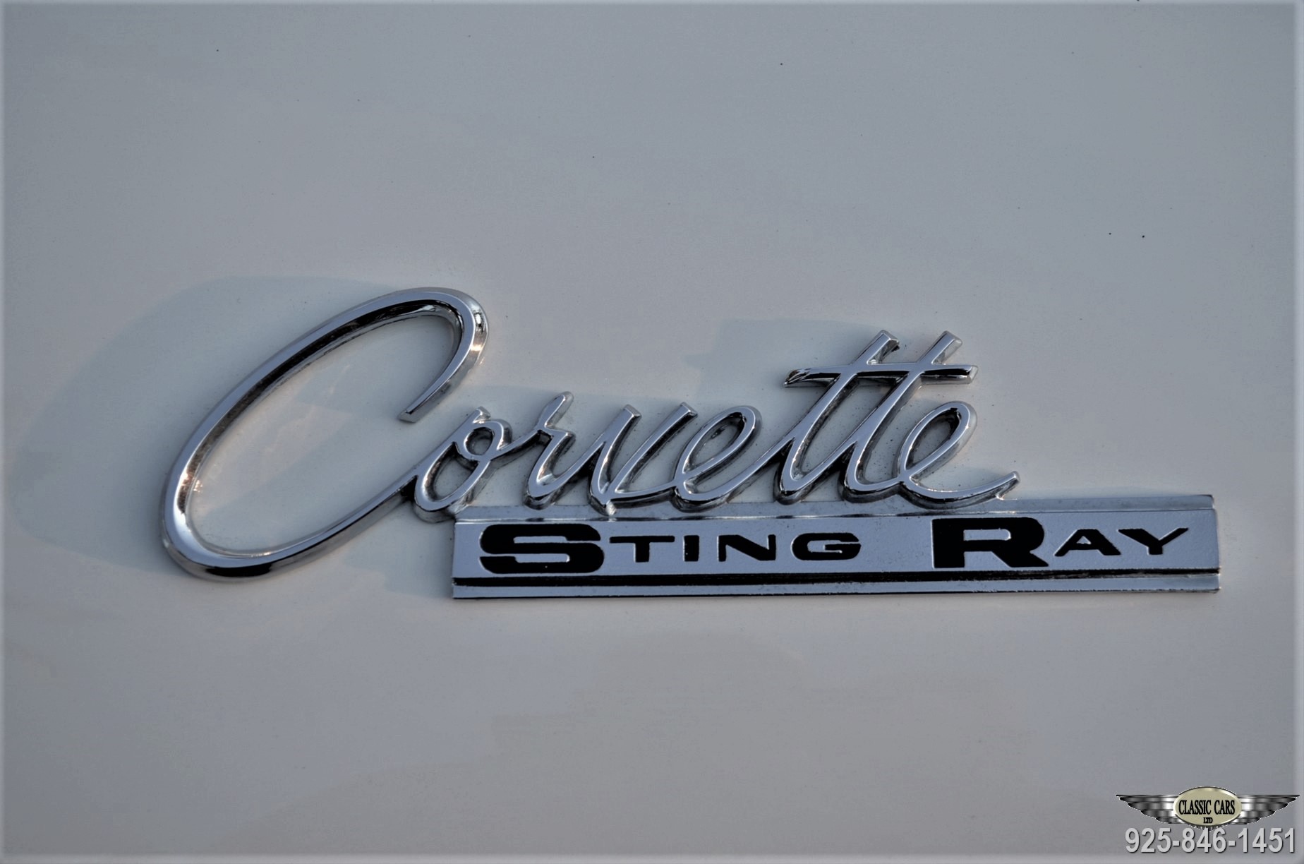 White Corvette Sting Ray classic car