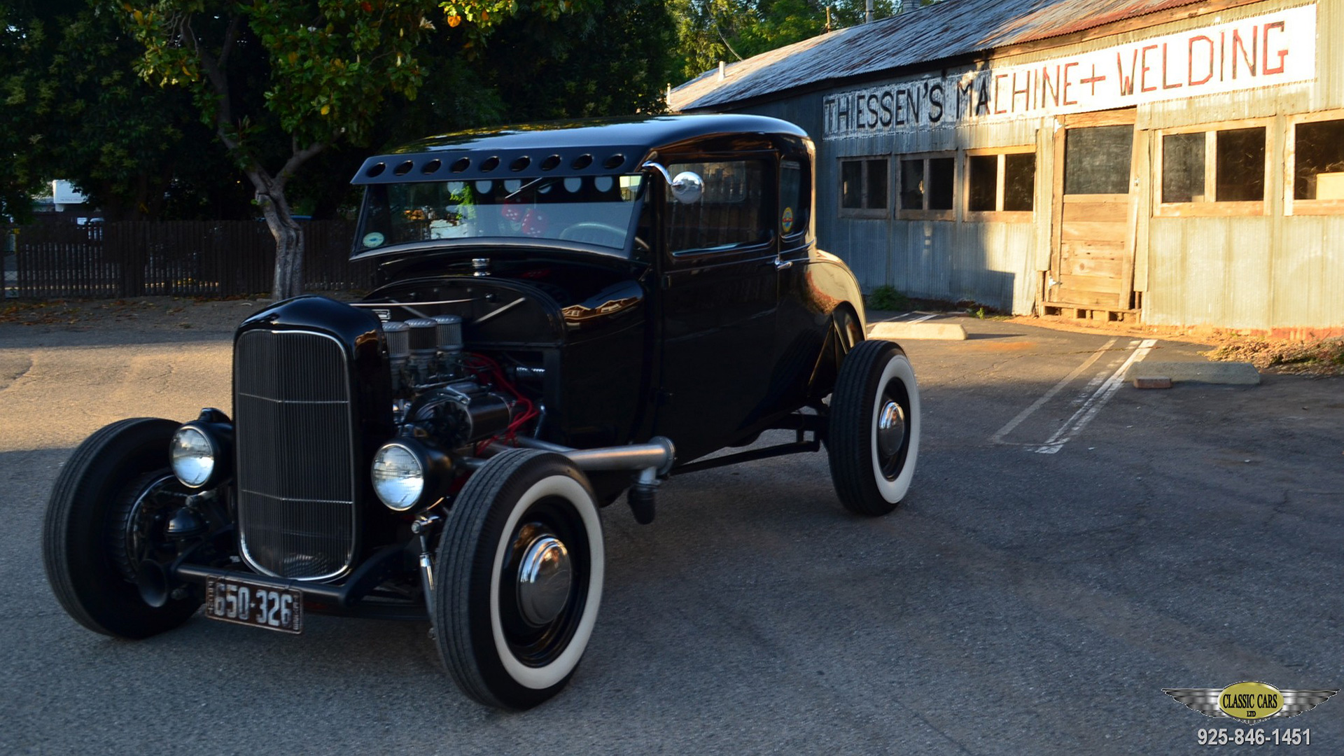 Black Ford classic car