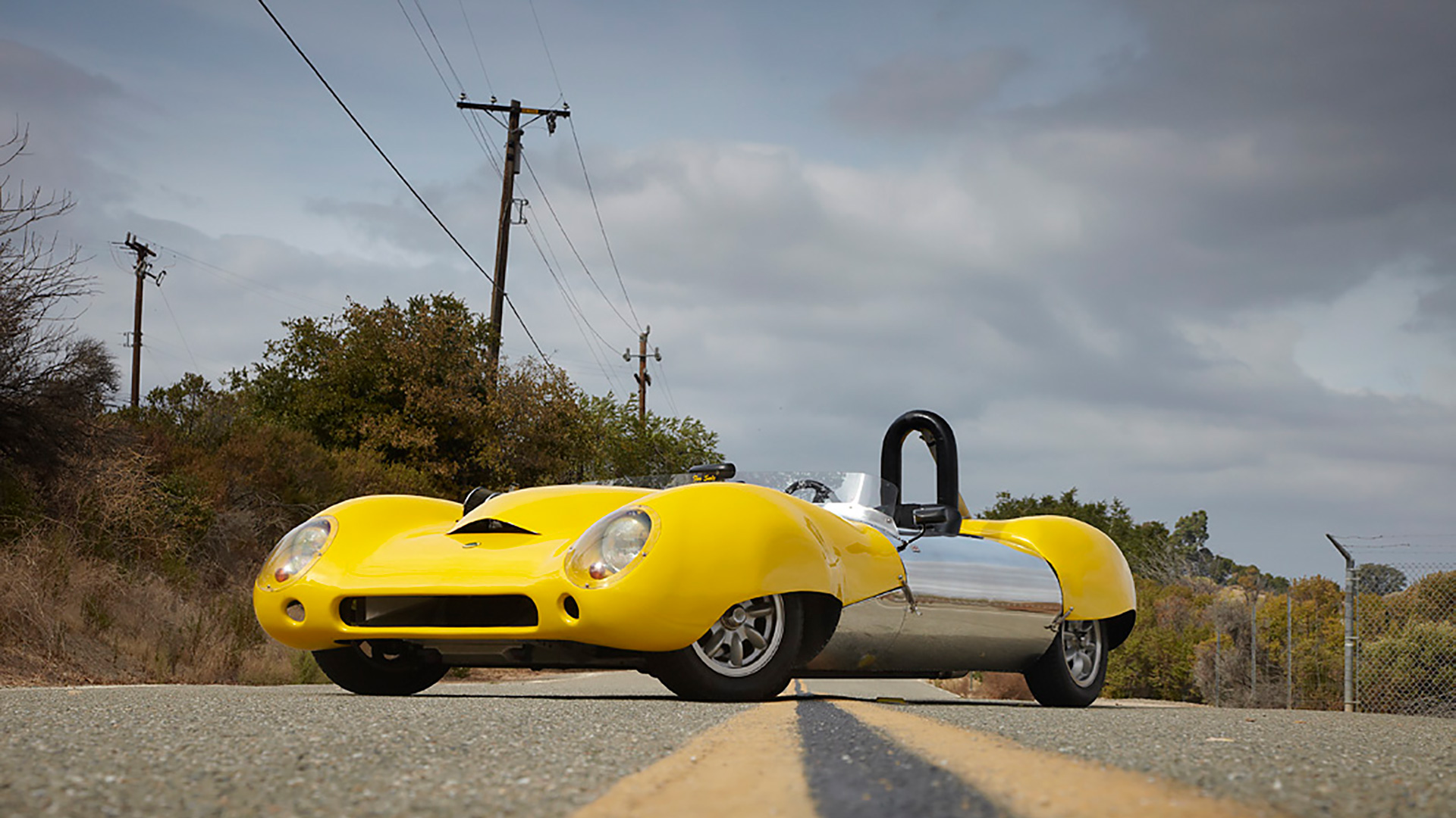 Yellow Lotus classic British car