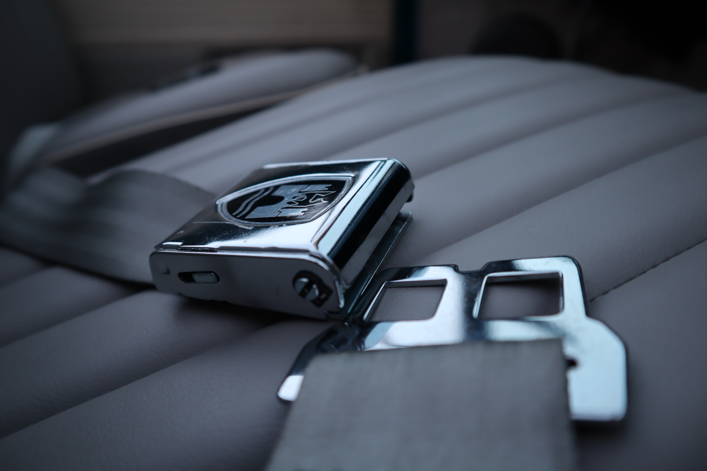 Seatbelt detail classic car