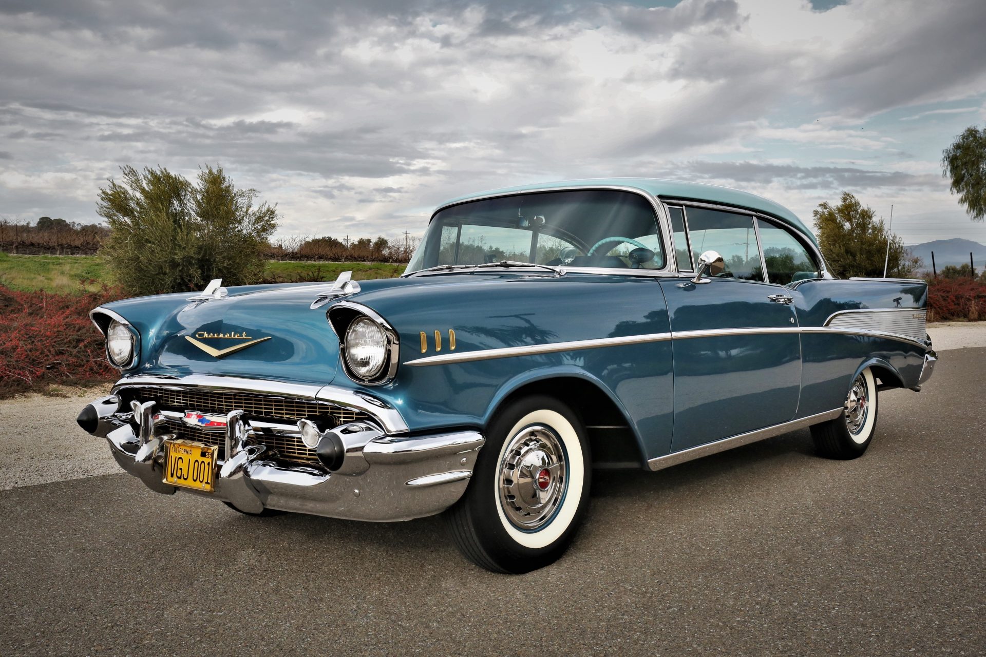 1957 Chevrolet Bel Air- Highly Optioned, Lifetime CA Car - CLASSIC CARS ...